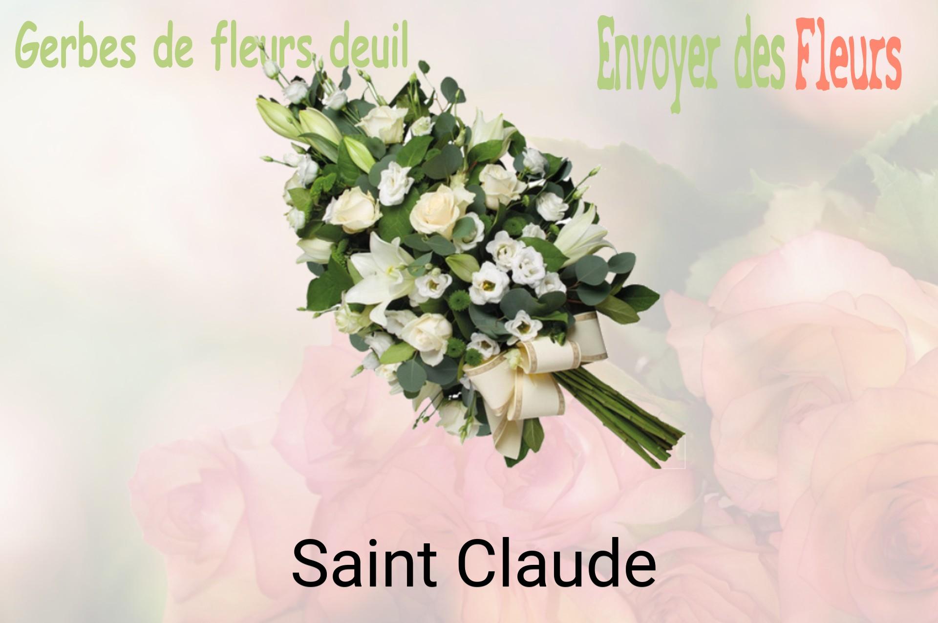 Gerbe de fleurs de deuil livrée à Saint-Claude